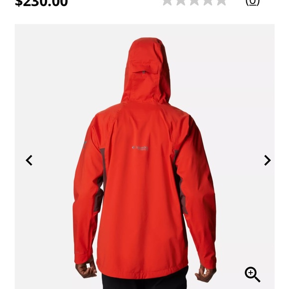NWT Columbia Men’s Mezama Trail Shell size XXLarge color Spicy, light rai… - Picture 4 of 9